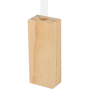 vase rectangle en bois tube a essai   soliflore