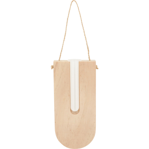 vase suspendu en bois tube a essai   soliflore