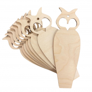 marque page hibou en bois