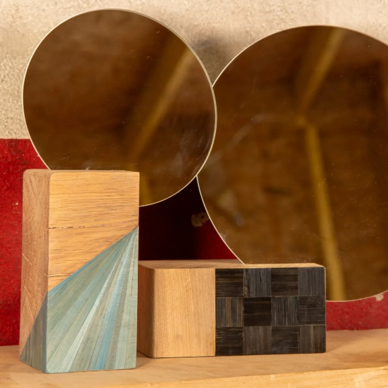 Réalisez votre miroir en bois et marqueterie de paille